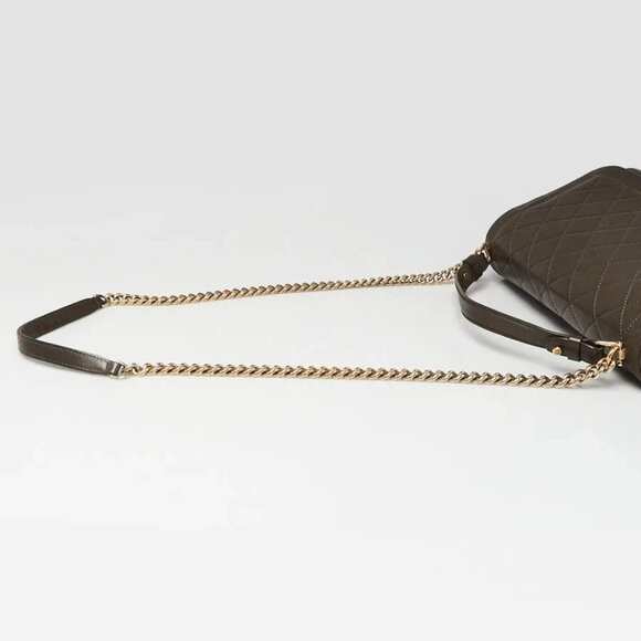 Chanel Khaki Quilted Leather Click Label Large Shoulder Bag - Picture 9 of 12